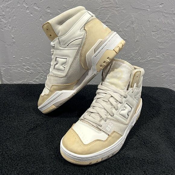 🔥 New Balance 650R Beige Macadamia High Top Sneaker Trainer  Men 8 / Women 9.5 - Picture 3 of 12